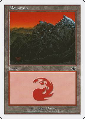 Mountain (169) card from Starter 1999