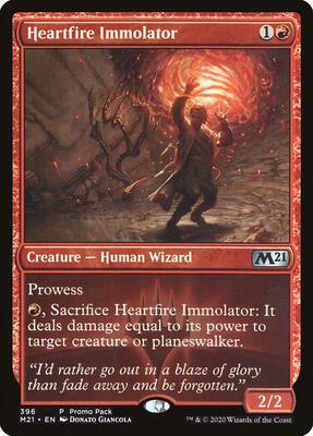 Heartfire Immolator card from Promo Pack: Core Set 2021