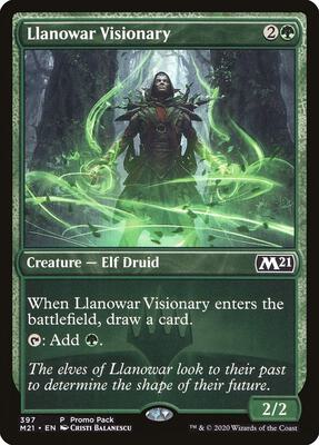 Llanowar Visionary card from Promo Pack: Core Set 2021