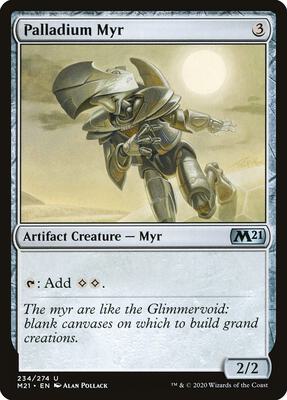 Palladium Myr card from Core Set 2021