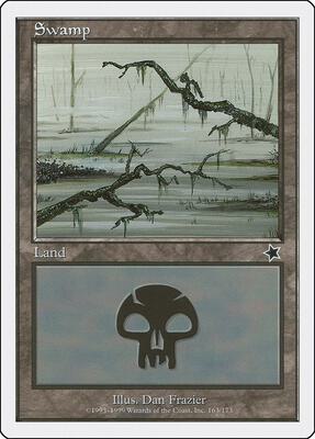 Swamp (163) card from Starter 1999