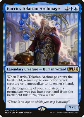 Barrin, Tolarian Archmage card from Core Set 2021