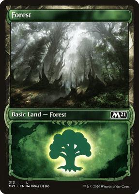 Forest (Showcase) card from Core Set 2021