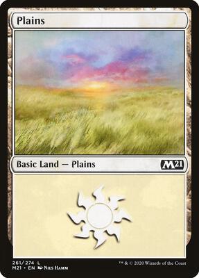 Plains (261) card from Core Set 2021