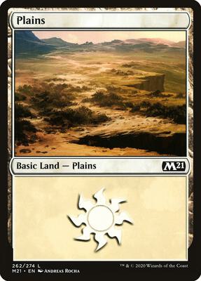 Plains (262) card from Core Set 2021