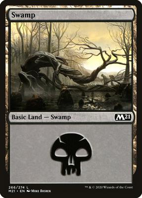 Swamp card from Core Set 2021