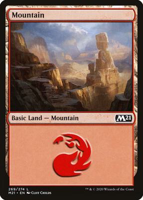 Mountain (269) card from Core Set 2021