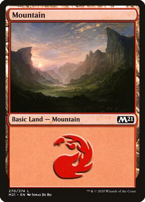 Mountain (270) card from Core Set 2021