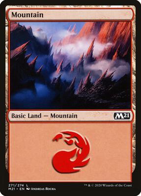 Mountain (271) card from Core Set 2021