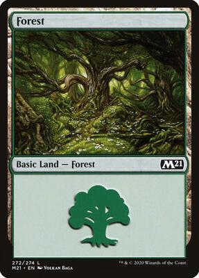 Forest (272) card from Core Set 2021