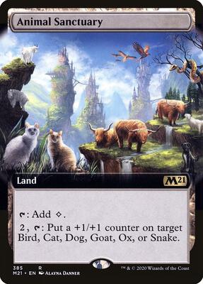 Animal Sanctuary (Extended Art) card from Core Set 2021