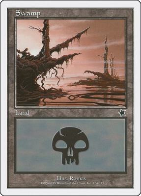 Swamp (165) card from Starter 1999