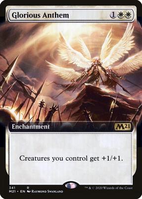 Glorious Anthem (Extended Art) card from Core Set 2021