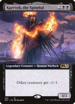 Kaervek, the Spiteful (Extended Art) card from Core Set 2021