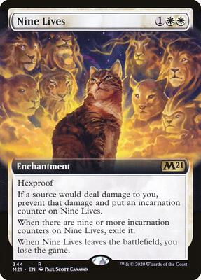 Nine Lives (Extended Art) card from Core Set 2021