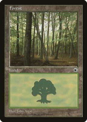 Forest (Slanted Tree) card from Portal