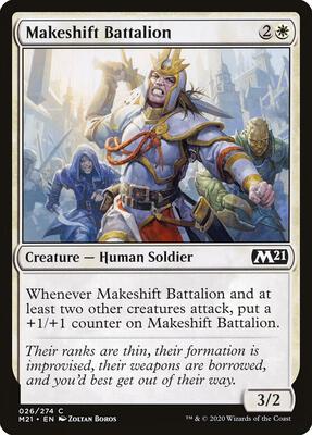 Makeshift Battalion card from Core Set 2021