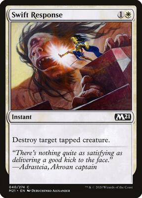 Swift Response card from Core Set 2021