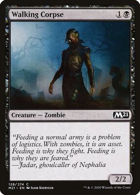 Walking Corpse card from Core Set 2021