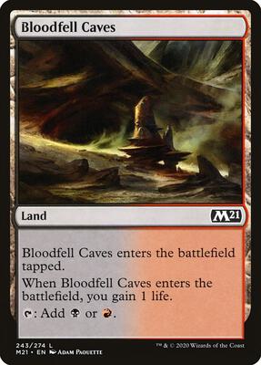 Bloodfell Caves card from Core Set 2021