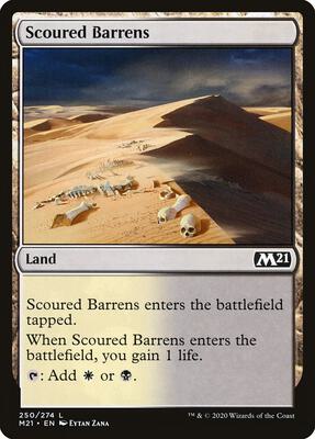 Scoured Barrens card from Core Set 2021