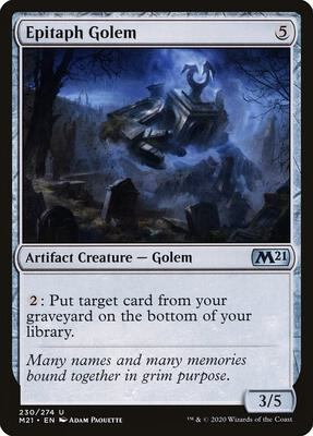 Epitaph Golem card from Core Set 2021