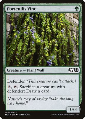 Portcullis Vine card from Core Set 2021