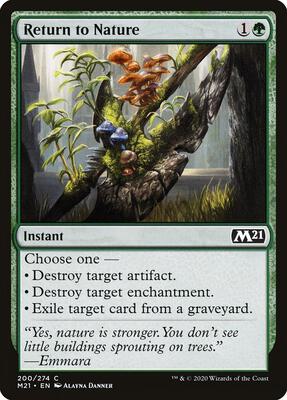 Return to Nature card from Core Set 2021