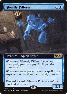 Ghostly Pilferer (Extended Art) card from Core Set 2021