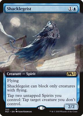 Shacklegeist (Extended Art) card from Core Set 2021