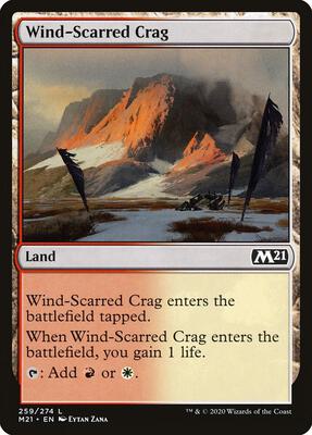 Wind-Scarred Crag card from Core Set 2021