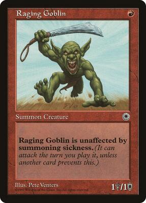 Raging Goblin card from Portal