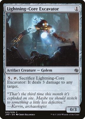 Lightning-Core Excavator card from Jumpstart