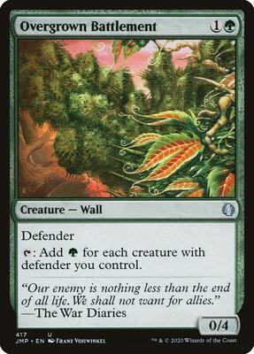 Overgrown Battlement card from Jumpstart