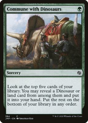Commune with Dinosaurs card from Jumpstart