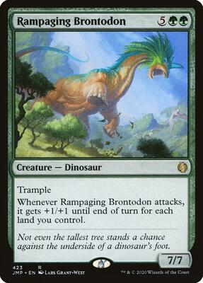 Rampaging Brontodon card from Jumpstart