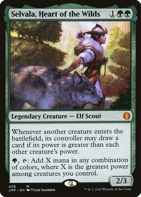 Selvala, Heart of the Wilds card from Jumpstart