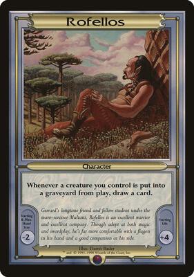 Rofellos (Oversize) card from Vanguard