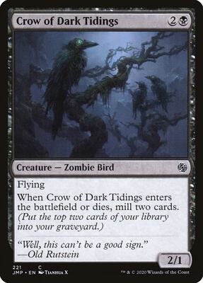 Crow of Dark Tidings card from Jumpstart