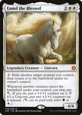 Emiel the Blessed card from Jumpstart