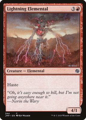Lightning Elemental card from Jumpstart