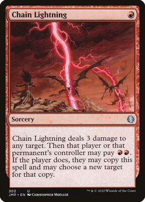 Chain Lightning card from Jumpstart