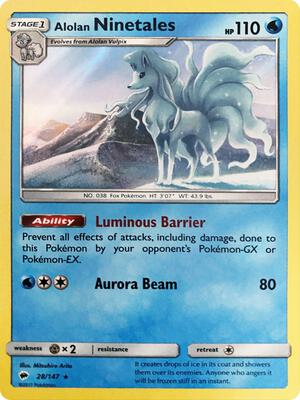 Alolan Ninetales - 28/147 (Water Web Holo) card from Miscellaneous Cards & Products