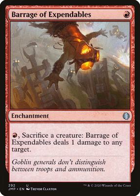 Barrage of Expendables card from Jumpstart