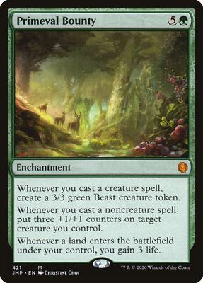 Primeval Bounty card from Jumpstart