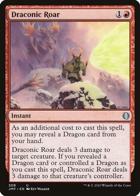 Draconic Roar card from Jumpstart