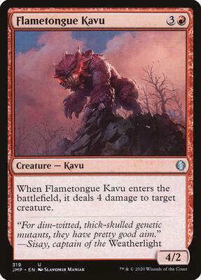 Flametongue Kavu card from Jumpstart