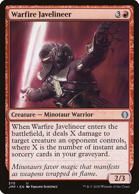 Warfire Javelineer card from Jumpstart