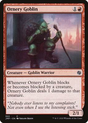 Ornery Goblin card from Jumpstart