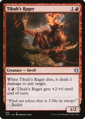 Tibalt's Rager card from Jumpstart